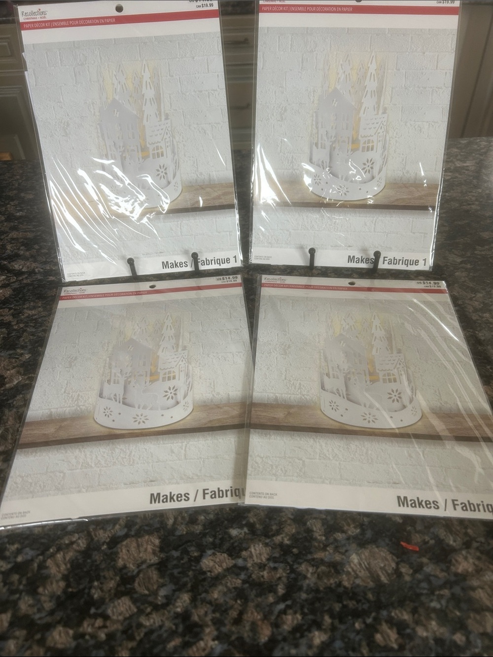 RECOLLECTIONS PAPER DECOR KIT LOT OF 4 NWT